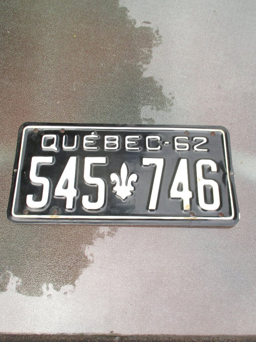 1962 QUEBEC License Plate No.545-746